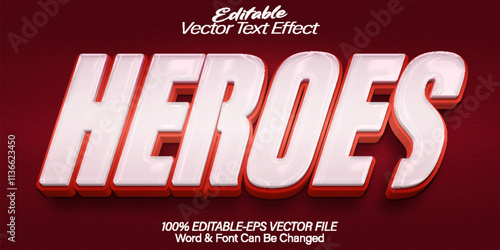 Heroes Vector Text Effect Editable Alphabet Red Superhero Comic Heroes