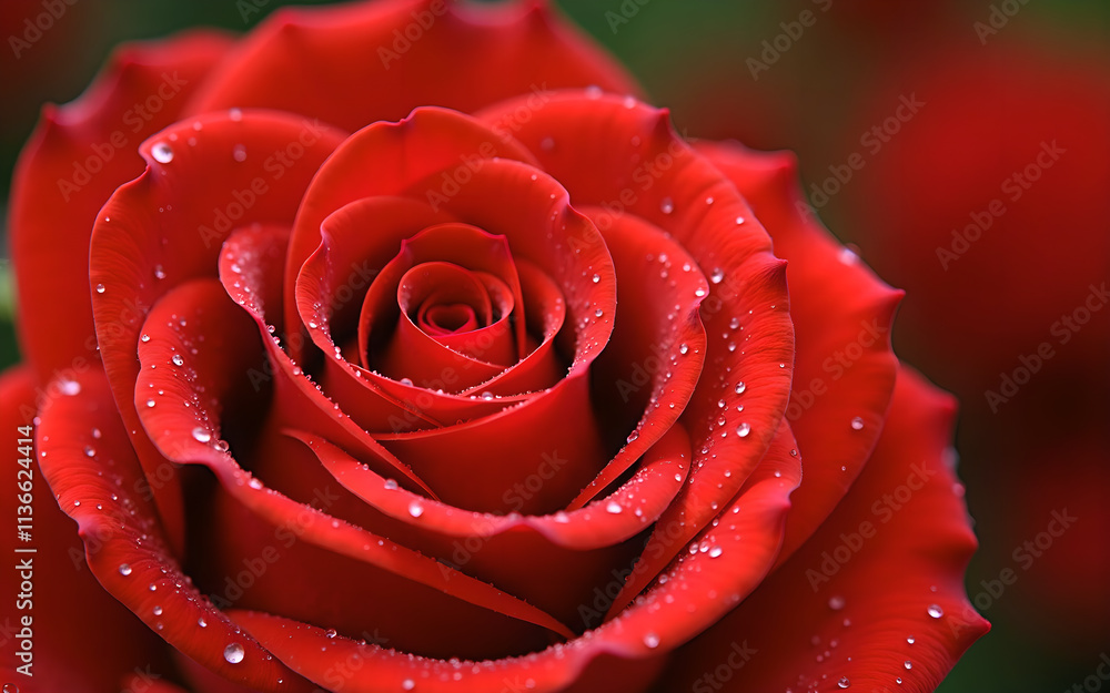 Macro Shot of a Dew-Kissed Rose Macro Shot of a Dew-Kissed Rose