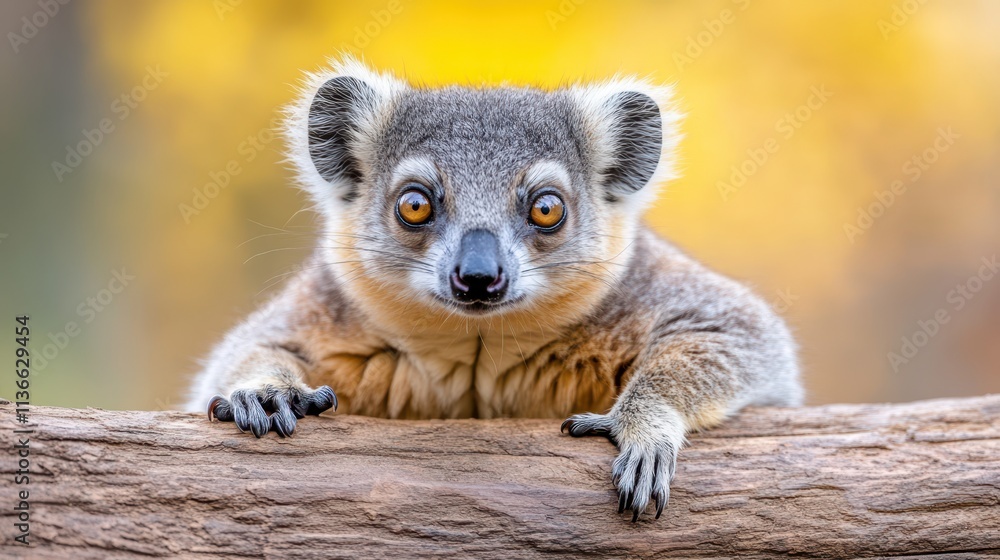 Obraz premium Playful Wildlife Encounter Showcases a Curious Creature at a Vibrant Park Setting