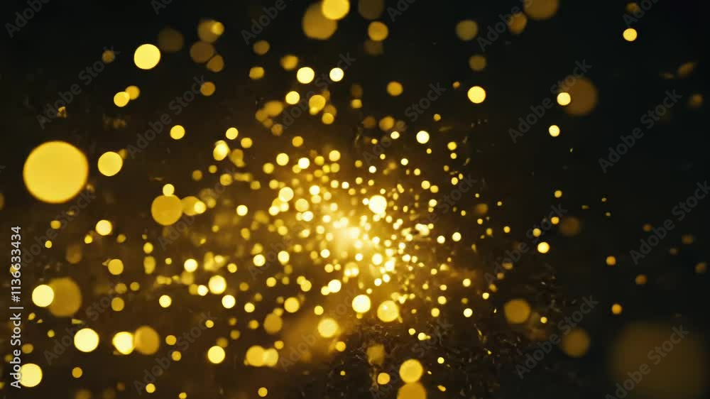 Golden Bokeh Lights Texture for Holiday Celebrations and Decorations Golden Bokeh Lights Texture for Holiday Celebrations and Decorations