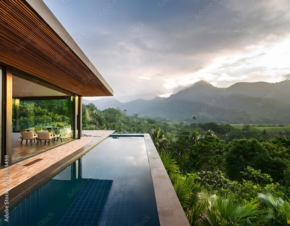 Fototapeta premium Dream Villa with Infinity Pool