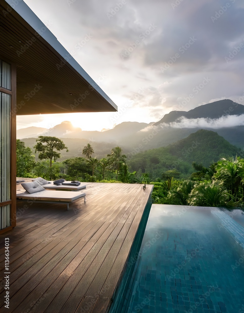 Fototapeta premium Dream Villa with Infinity Pool