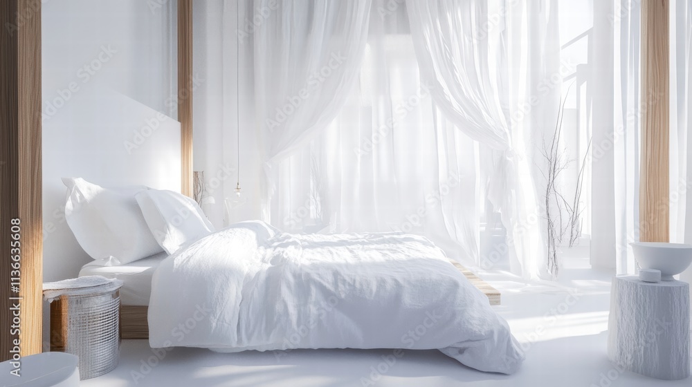 white bedroom interior design with sheer curtains white bedroom interior design with sheer curtains
