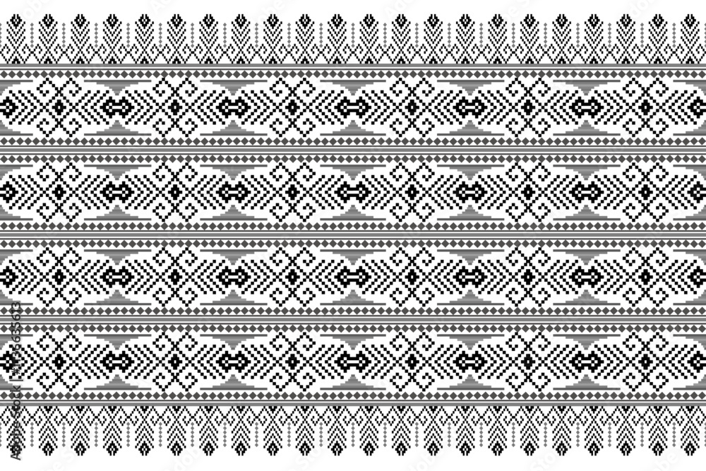 Geometric ethnic oriental ikat seamess pattern traditional Design for background, carpet, wallpaper, clothing, wrapping, Batik, fabric, Vector illustration.embroidery style. Geometric ethnic oriental ikat seamess pattern traditional Design for background, carpet, wallpaper, clothing, wrapping, Batik, fabric, Vector illustration.embroidery style.
