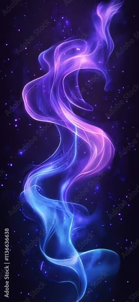 Abstract smoke shape of purple, blue. Abstract smoke shape of purple, blue.