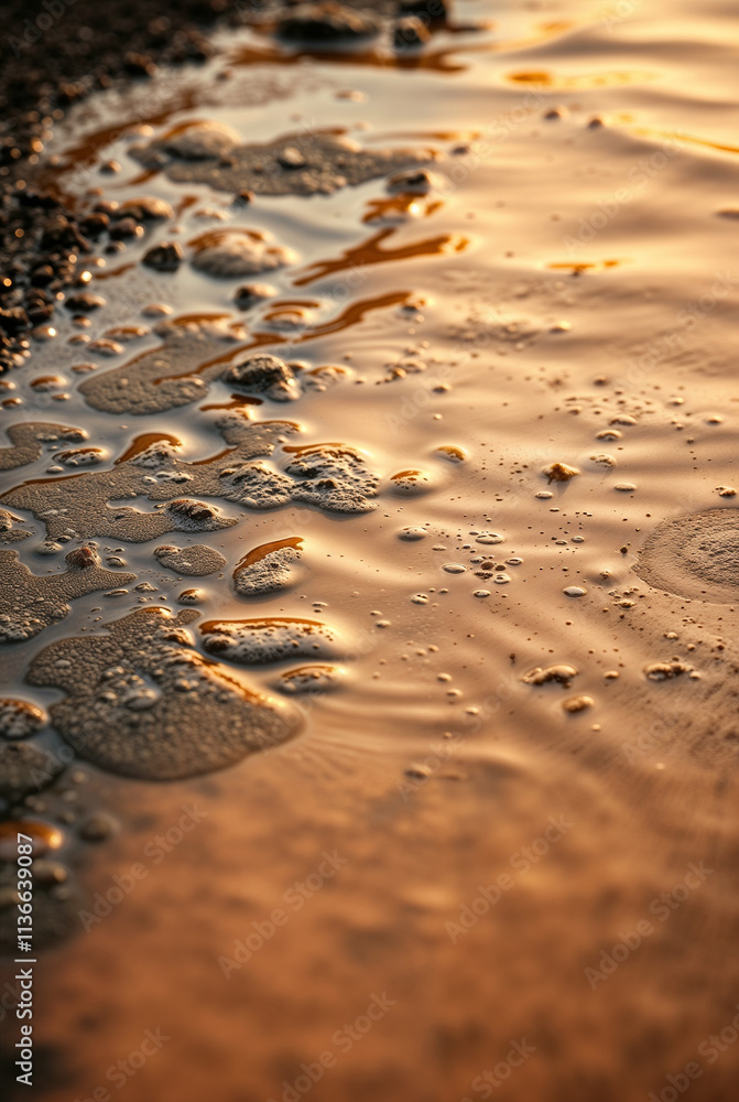 a dirty water surface, water pollution a dirty water surface, water pollution