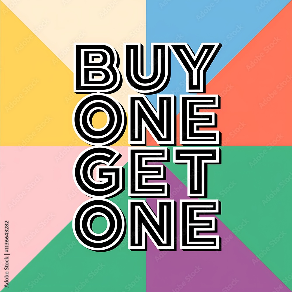 Buy One Get One Colorful Geometric Design Buy One Get One Colorful Geometric Design