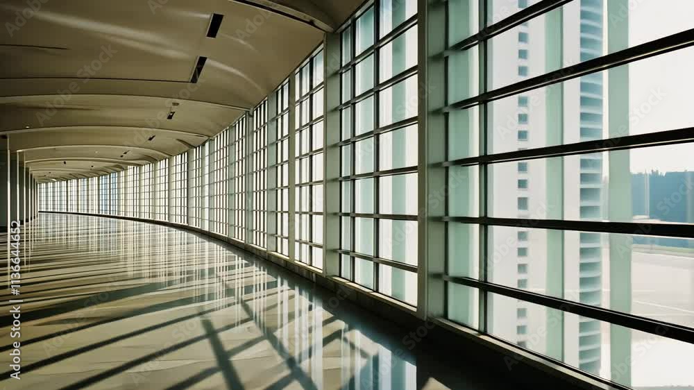 Modern Industrial Architecture of a Glass and Steel Office Building Interior Modern Industrial Architecture of a Glass and Steel Office Building Interior