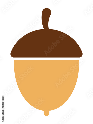 Nut icon, vector logo design. Simple nut icon template isolated on white background. Clean coloured compositions with nutshell web design. Vector illustration. EPS 10