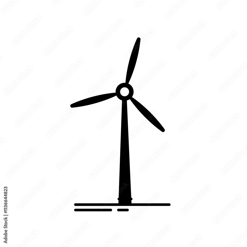 wind turbine, windmill - vector icon wind turbine, windmill - vector icon
