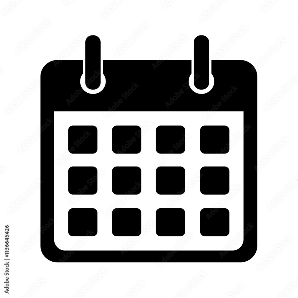 Calender icon logo. Vector image
