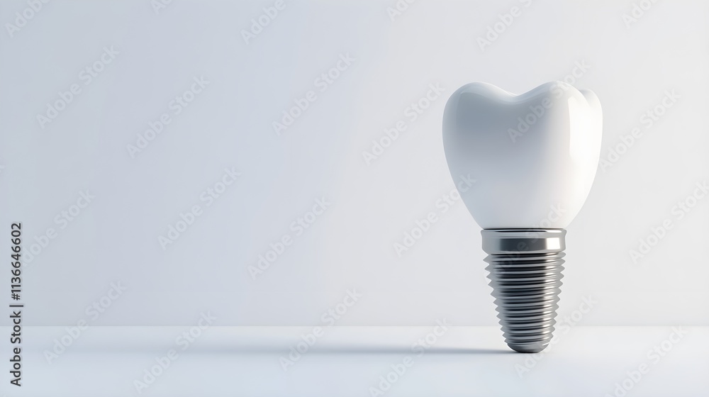 High resolution images of dental implants and teeth. Isolated on a plain white background with copy space for educational purposes. High resolution images of dental implants and teeth. Isolated on a plain white background with copy space for educational purposes.