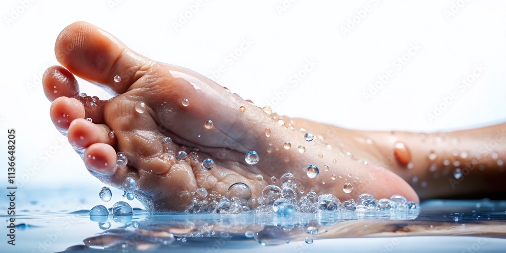 Tilt-Shift Foot Photography: Fresh, Clean, Hydrated Feet Close-Up