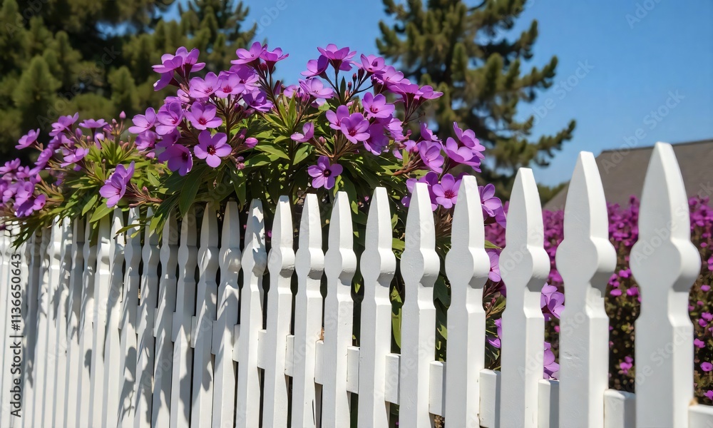 Fototapeta premium Fence for buildings. The best image for inspiration on the latest trends in current seasonal designs