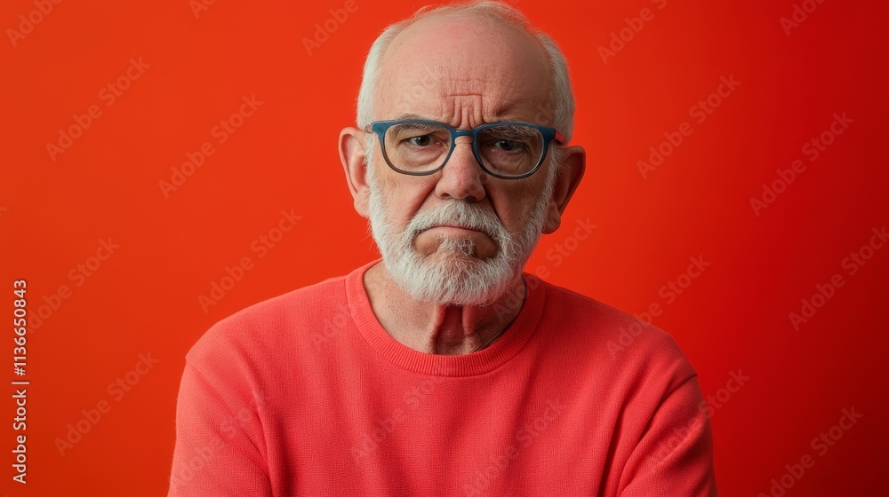 Angry aggressive rude grandpa composition background Angry aggressive rude grandpa composition background