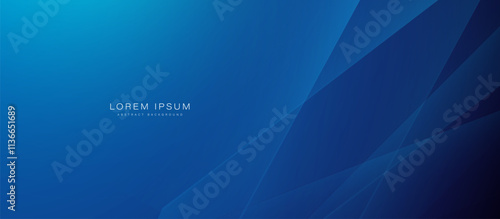 Deep Blue Geometric Abstract Background