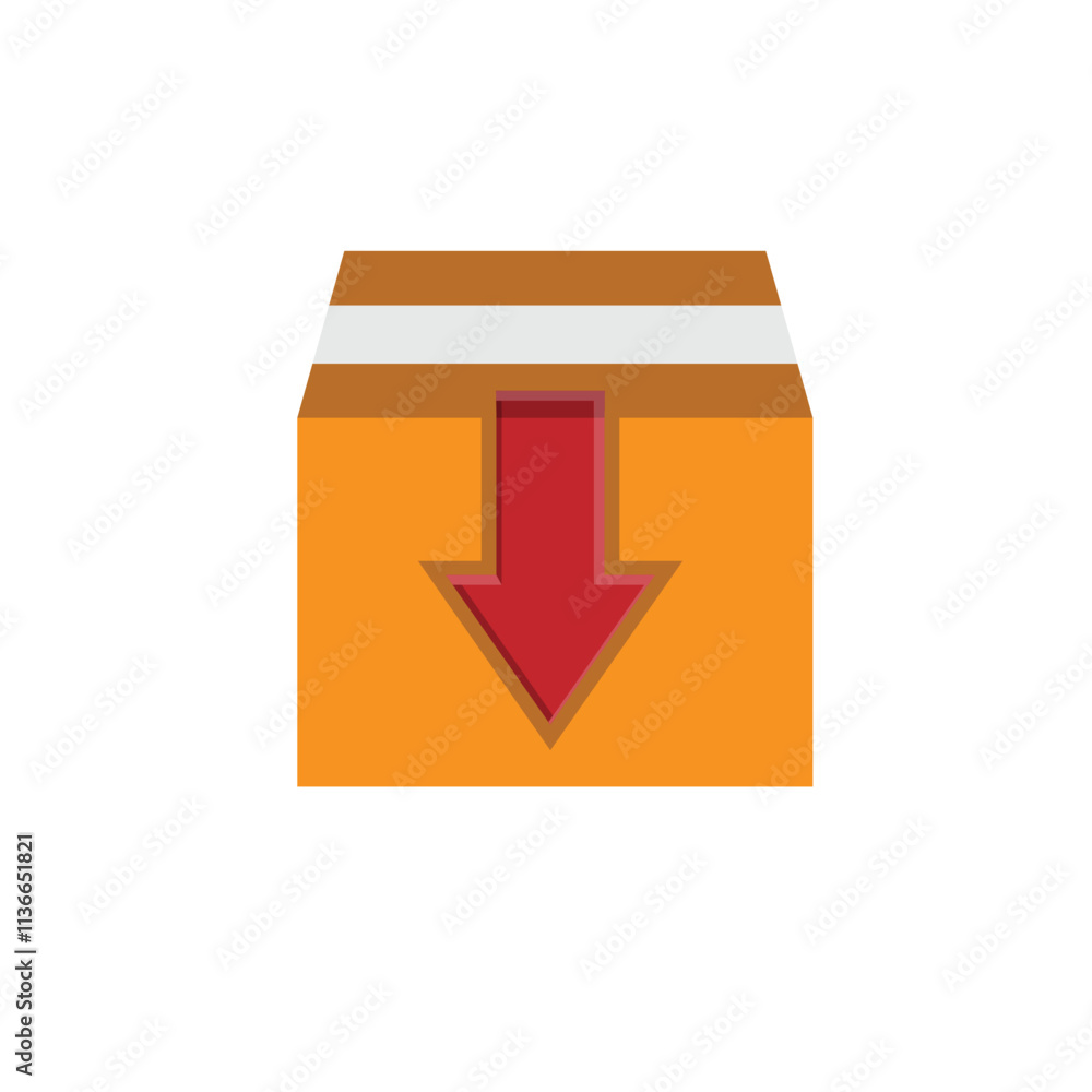 icon box. check out the package. closed, parcel box, cardboard box, gift box, delivery, symbol icon sign ui and ux design, colored flat design style. vector design icon box. check out the package. closed, parcel box, cardboard box, gift box, delivery, symbol icon sign ui and ux design, colored flat design style. vector design
