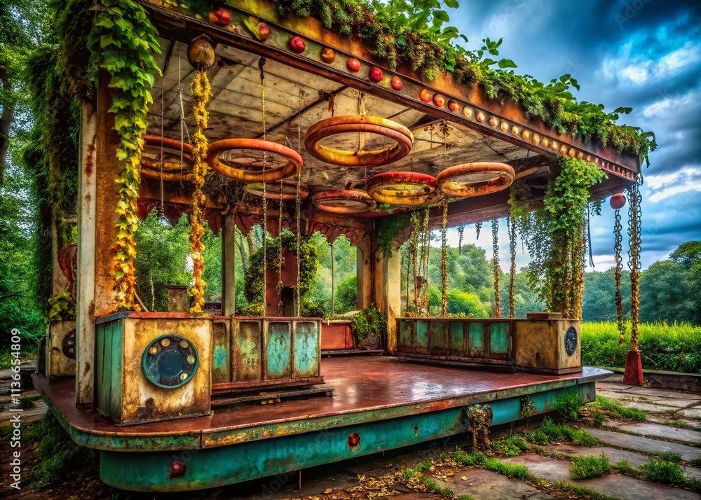Urban Exploration Carnival Ring Toss Game - Abandoned Amusement Park Photo Urban Exploration Carnival Ring Toss Game - Abandoned Amusement Park Photo
