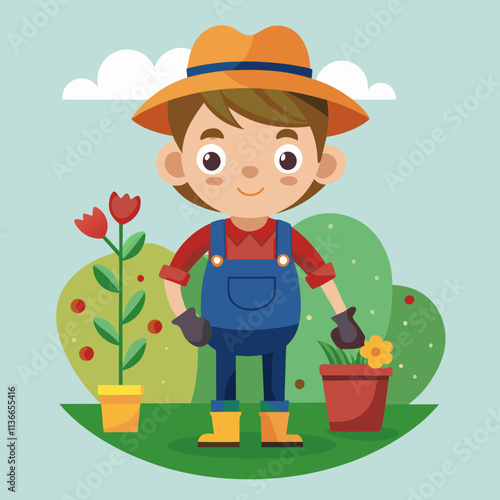 gardener with watering can