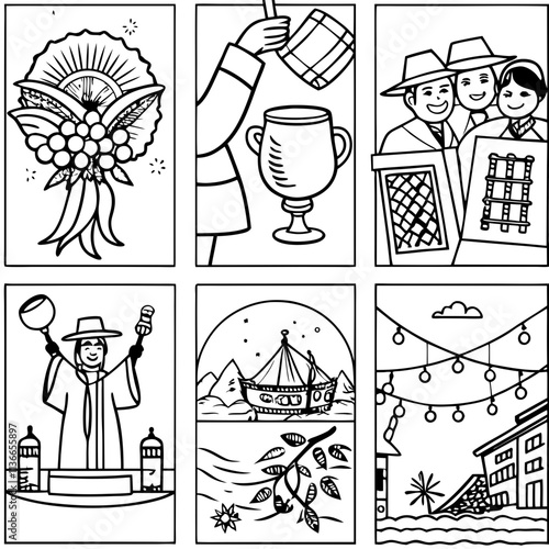  illustrate a series of small detailed panels show