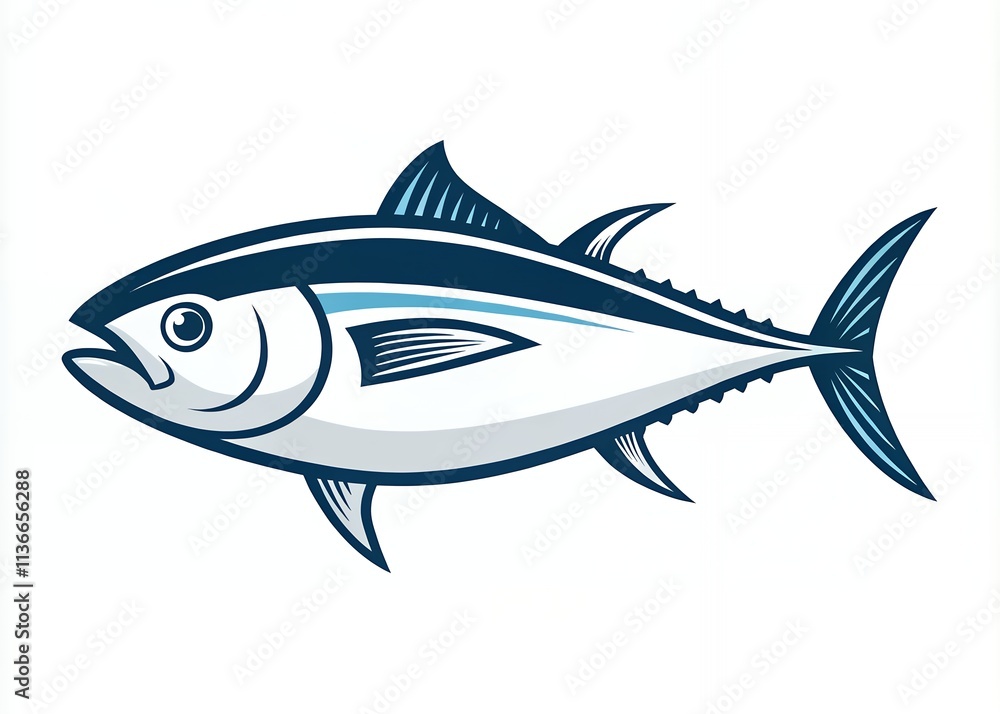 fish on white Art design logo animal fish on white Art design logo animal