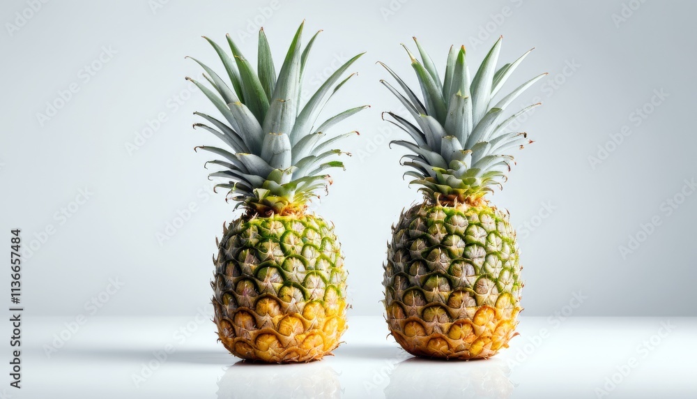 Pineapple Fresh Fruit Natural Healthy Vitamin Food Close Up Pineapple Fresh Fruit Natural Healthy Vitamin Food Close Up