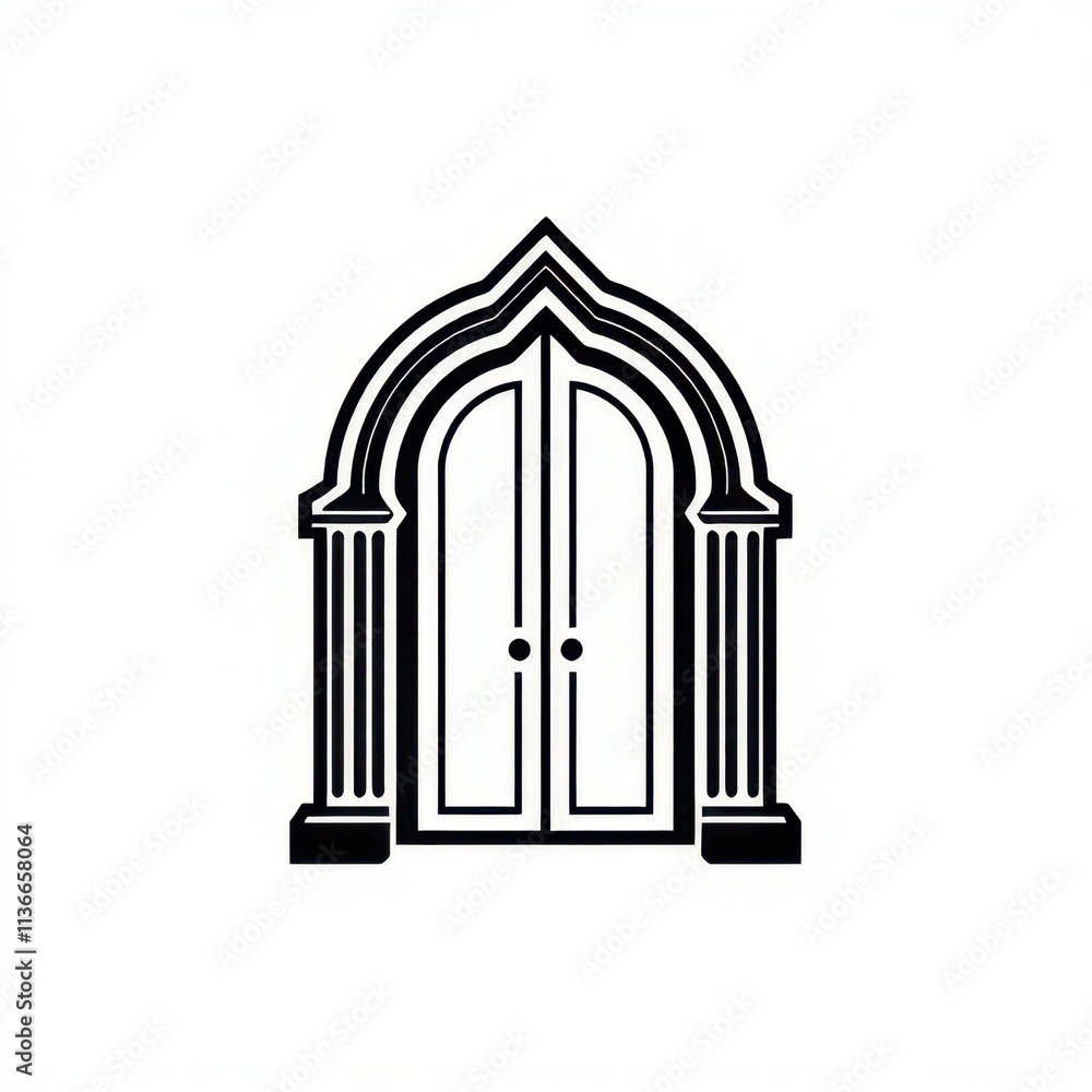 ornate arched doorway icon ornate arched doorway icon