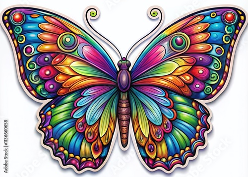 Vibrant and Colorful Butterfly Design for T-Shirt Printing on DTF with a Stunning Artistic Flair Perfect for Fashion and Nature Lovers