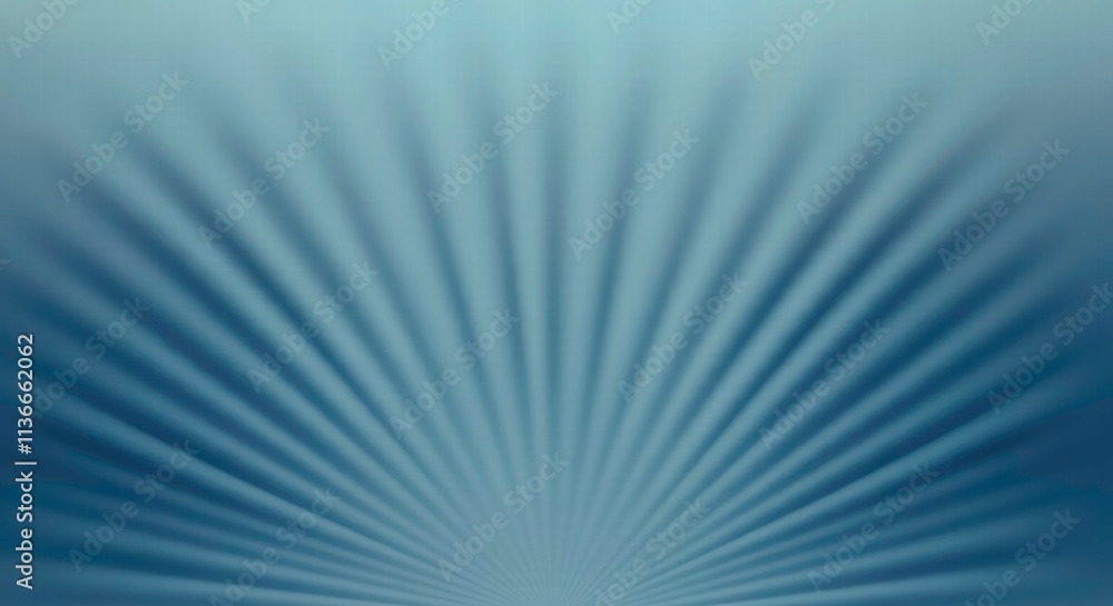 Fototapeta premium Abstract Blue Radiating Light: Abstract background with a blue and white gradient, radiating light in a symmetrical pattern.
