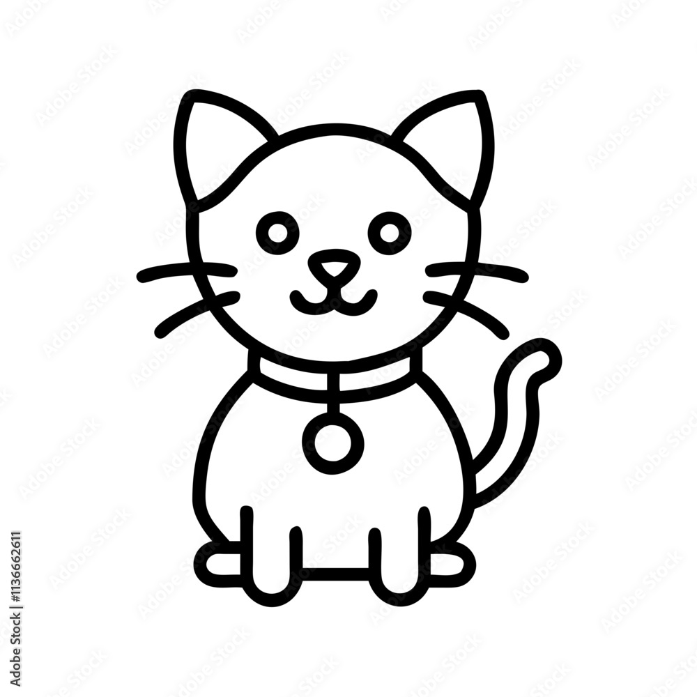 cat collar with bell icon, cat day line art, cat day icon - simple black line art icon of cat collar with bell, symbolizing cat day celebrations. cat day vector art. cat collar with bell icon, cat day line art, cat day icon - simple black line art icon of cat collar with bell, symbolizing cat day celebrations. cat day vector art.