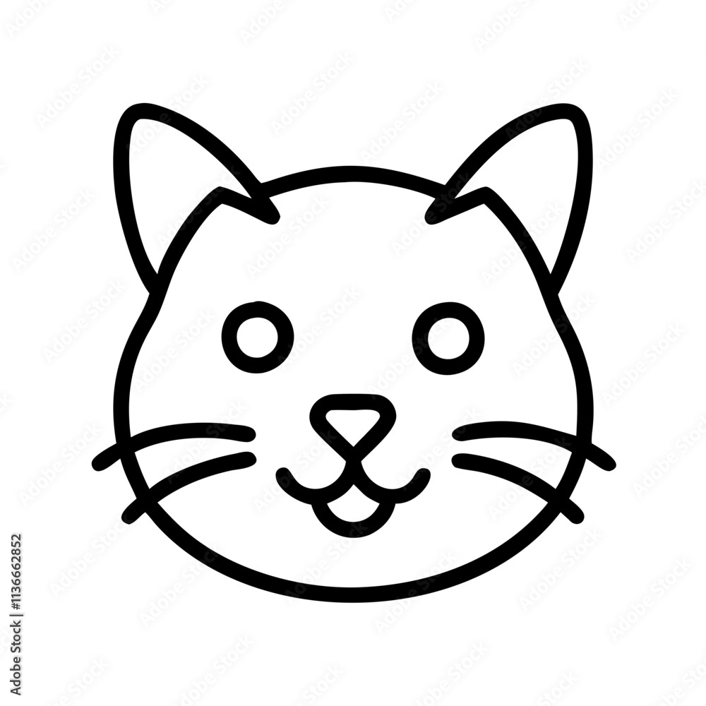 cat head icon icon, cat day line art, cat day icon - simple black line art icon of cat head icon, symbolizing cat day celebrations. cat day vector art. cat head icon icon, cat day line art, cat day icon - simple black line art icon of cat head icon, symbolizing cat day celebrations. cat day vector art.