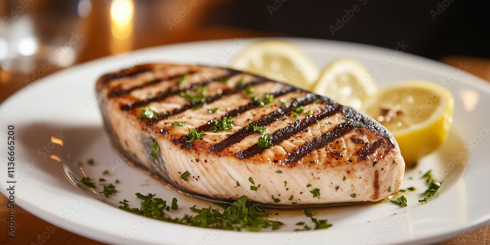 Delicious and appetizing fish product presentation Delicious and appetizing fish product presentation