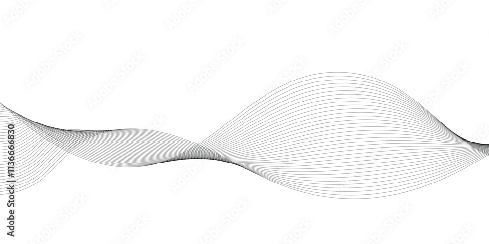 Abstract grey, white smooth element swoosh speed wave modern stream transparent background. Abstract wave line for banner, template, wallpaper background with wave design. Vector illustration Abstract grey, white smooth element swoosh speed wave modern stream transparent background. Abstract wave line for banner, template, wallpaper background with wave design. Vector illustration