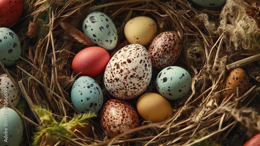 Easter eggs composition composition background Easter eggs composition composition background