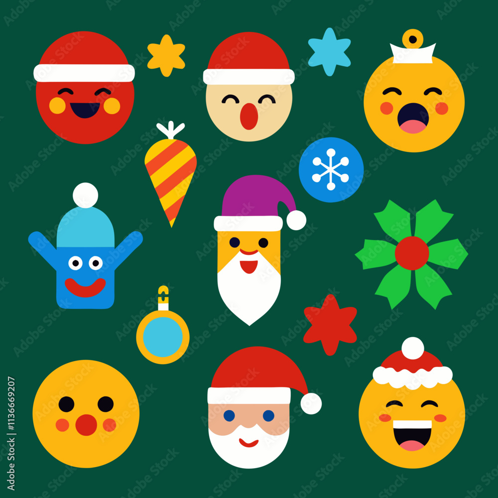 Fototapeta premium set of christmas icons
