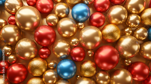 Shiny colored balls abstract background 