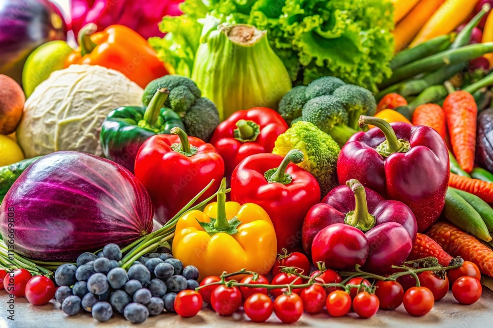 Vibrant Fresh Produce Still Life: Colorful Fruits & Vegetables Photography Vibrant Fresh Produce Still Life: Colorful Fruits & Vegetables Photography
