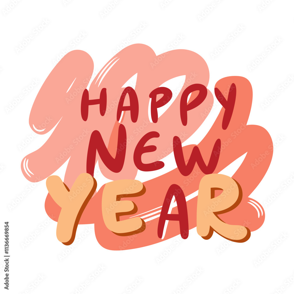 Obraz premium Happy new year 2025