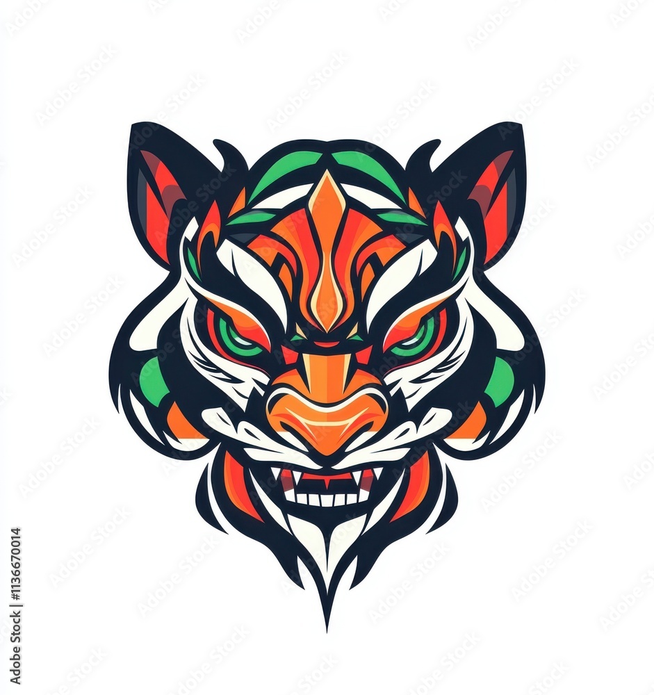 Fierce Tiger Head Illustration Fierce Tiger Head Illustration