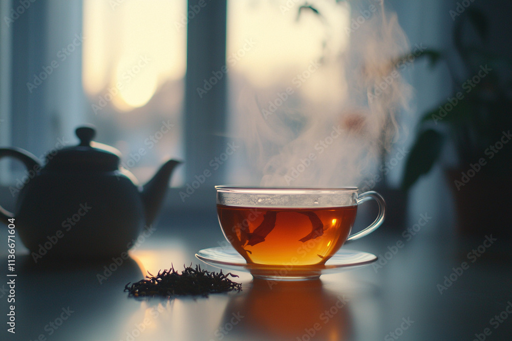 cup of tea and teapot