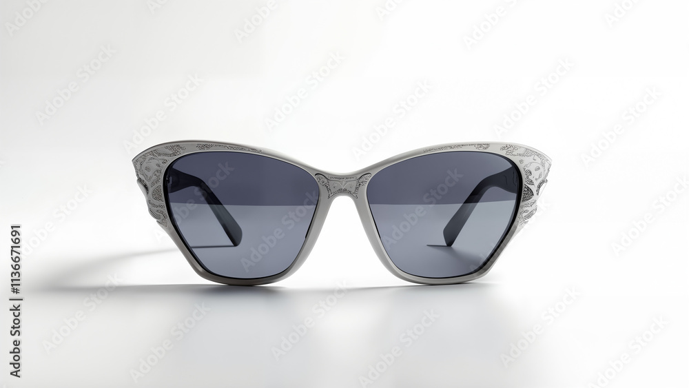 Artistic Representation of Futuristic Sunglasses: A Blend of Innovation and Elegance on a Clean Canvas Artistic Representation of Futuristic Sunglasses: A Blend of Innovation and Elegance on a Clean Canvas