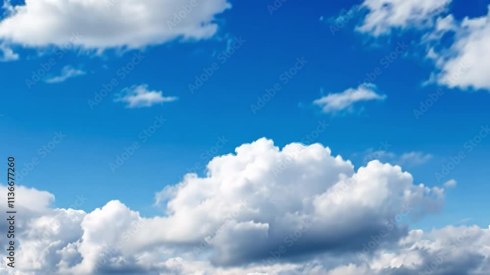 Azure Serenity: A canvas of vibrant blue sky dotted with fluffy white clouds, evoking a sense of peace, tranquility, and boundless possibilities. Azure Serenity: A canvas of vibrant blue sky dotted with fluffy white clouds, evoking a sense of peace, tranquility, and boundless possibilities.