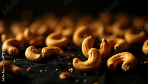 Cashews: Delicious, crunchy, and nutritious nuts. Perfect for healthy snacking, cooking, or gourmet treats. Enjoy roasted, salted, or raw for any occasion. photo