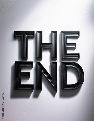 Sign that says the end on a wall