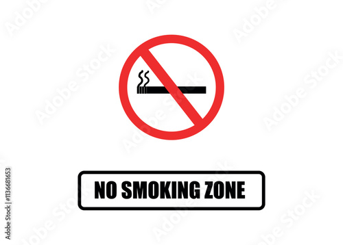 No smoking signs. no smoking zone vector sign vector illustration with transparent background
