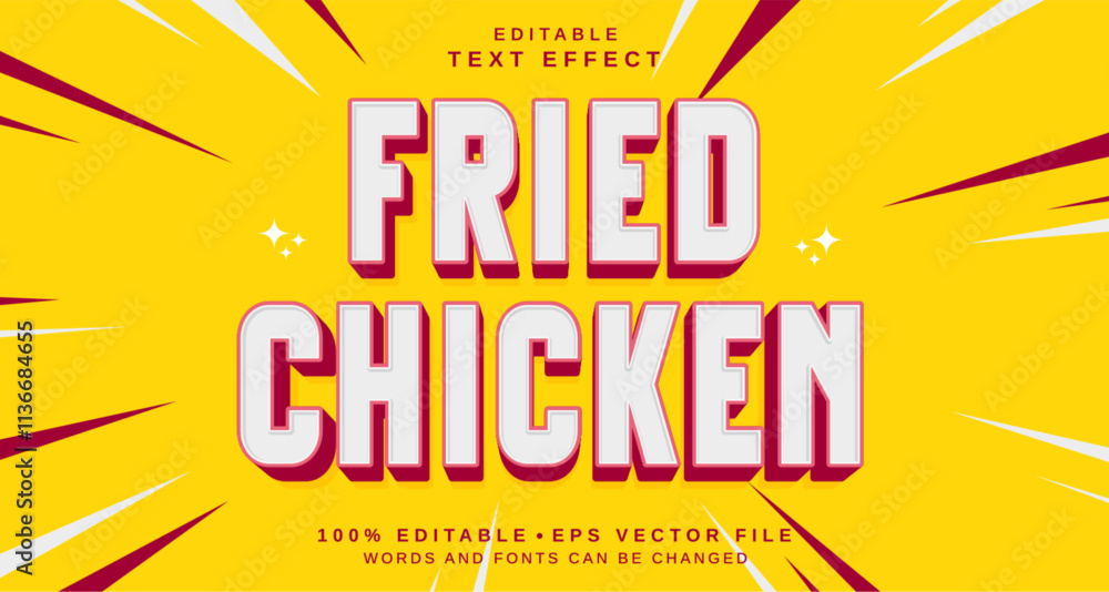 Editable text style effect - Fried Chicken text style theme. Editable text style effect - Fried Chicken text style theme.