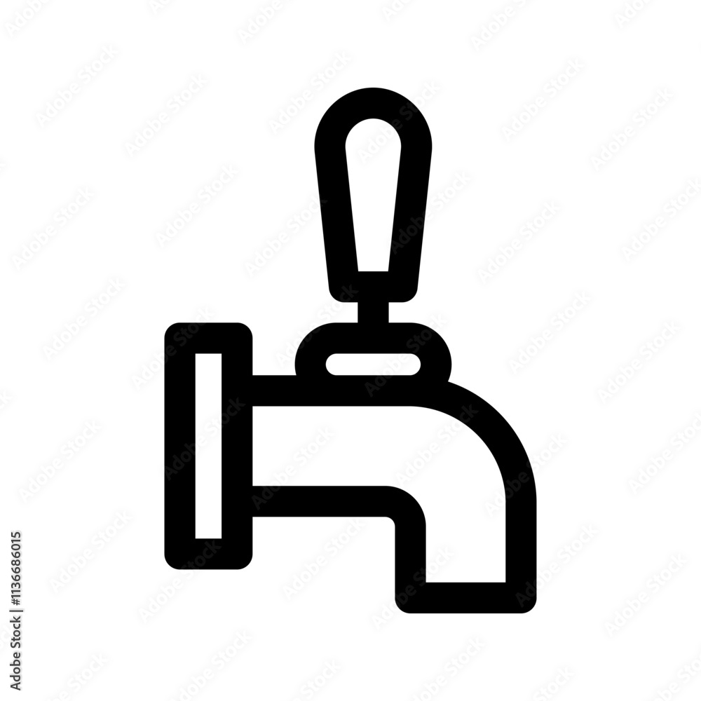 Beer tap icon isolated on white background, beverage, drink, vector illustration Beer tap icon isolated on white background, beverage, drink, vector illustration