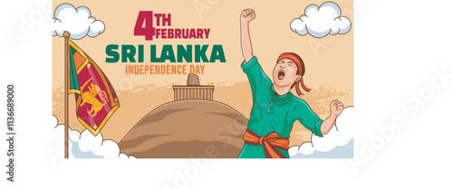 Happy Sri Lanka independence day background