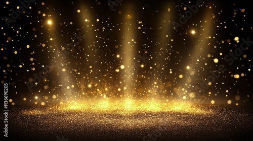Wallpaper Mural Golden lights and sparkles create a dazzling atmosphere for an event or celebration Torontodigital.ca