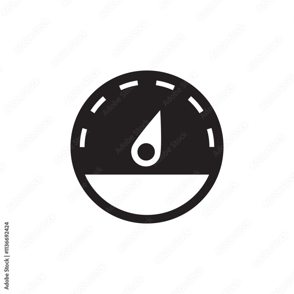 Fototapeta premium Speedometer meter device icon symbol design vector